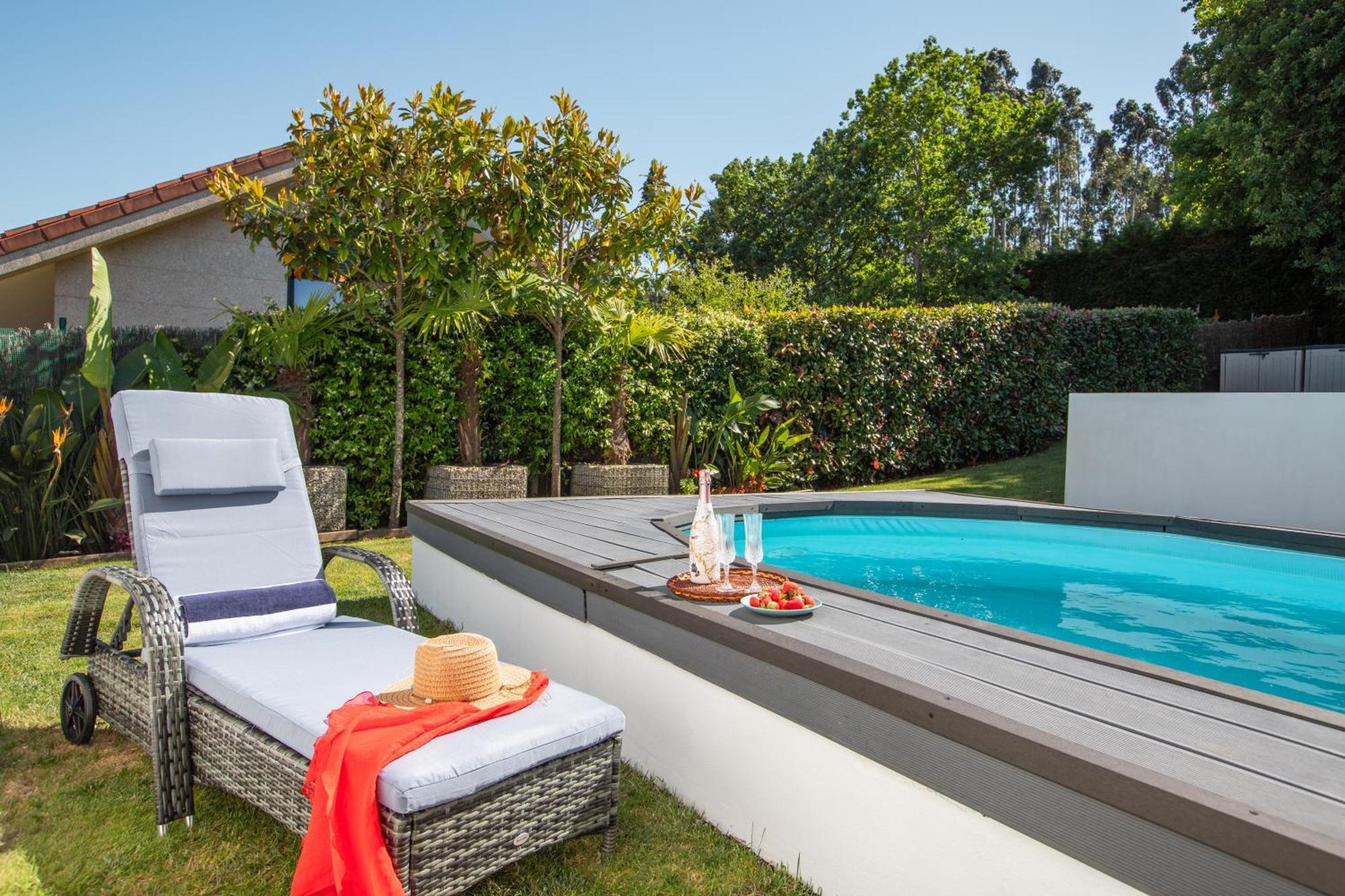 Villa Con Piscina Y Jardin, Santiago De Compostela Teo 外观 照片